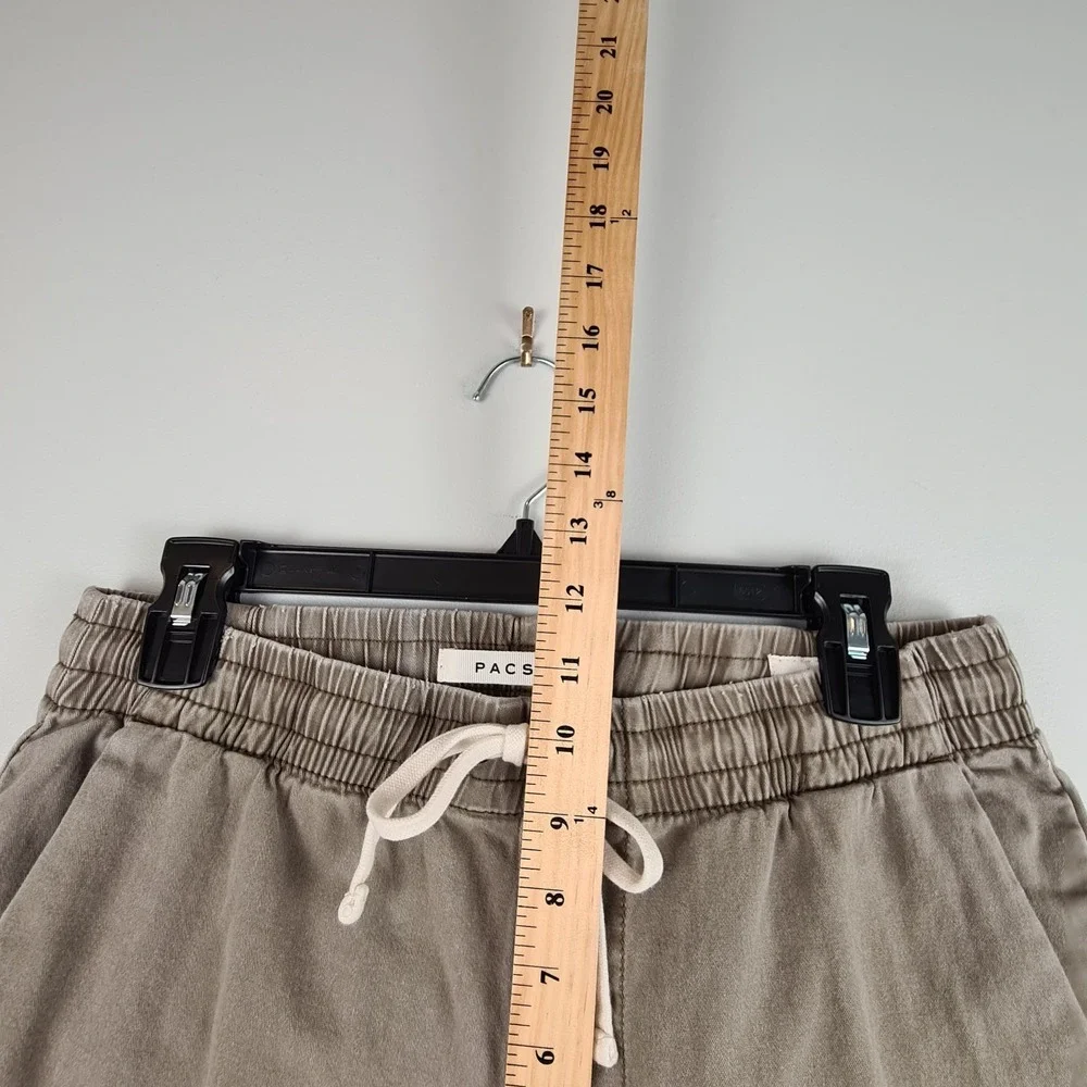 PacSun Women's Slim Joggers Khaki Drawstring Pull On Pants Size Small Streetwear